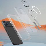 Hybrid Armor X Case til Samsung Galaxy S26 med Stand, Kompatibel med MagSafe - Transparent