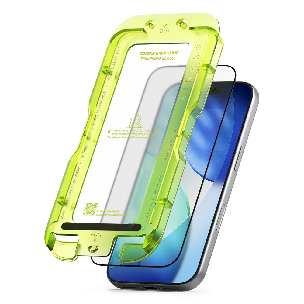 Ringke Easy Slide 2-pack hærdet glas til iPhone 17 Pro Max - sort