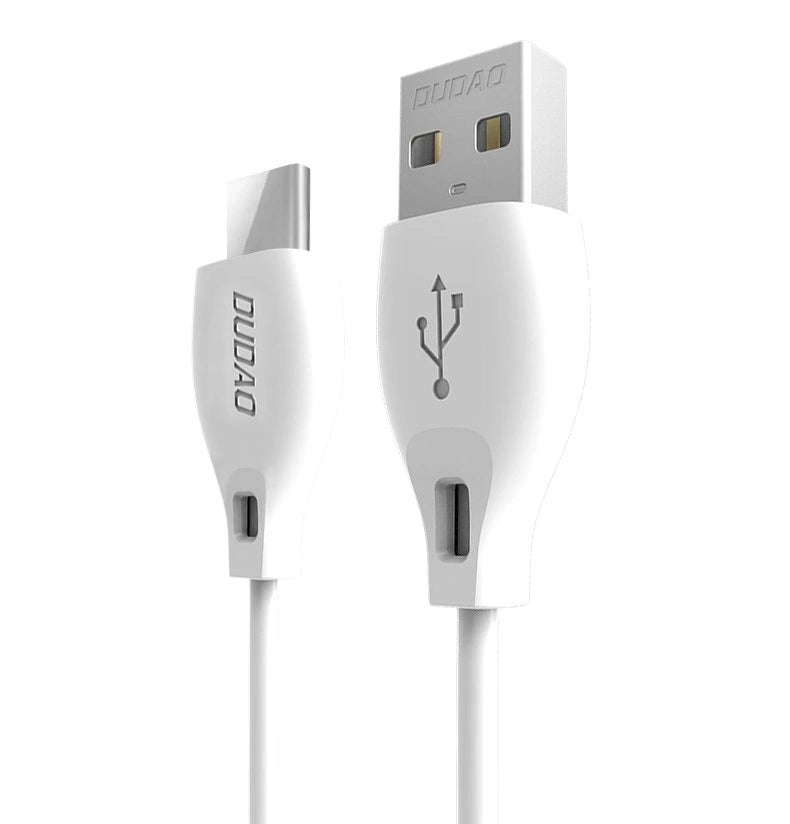 Dudao USB Type C 2.1A 1m hvidt kabel (L4T 1m hvidt)