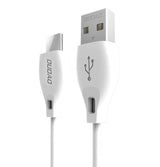 Dudao USB Type C 2.1A 1m hvidt kabel (L4T 1m hvidt)