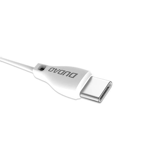 Dudao USB Type C 2.1A 1m hvidt kabel (L4T 1m hvidt)