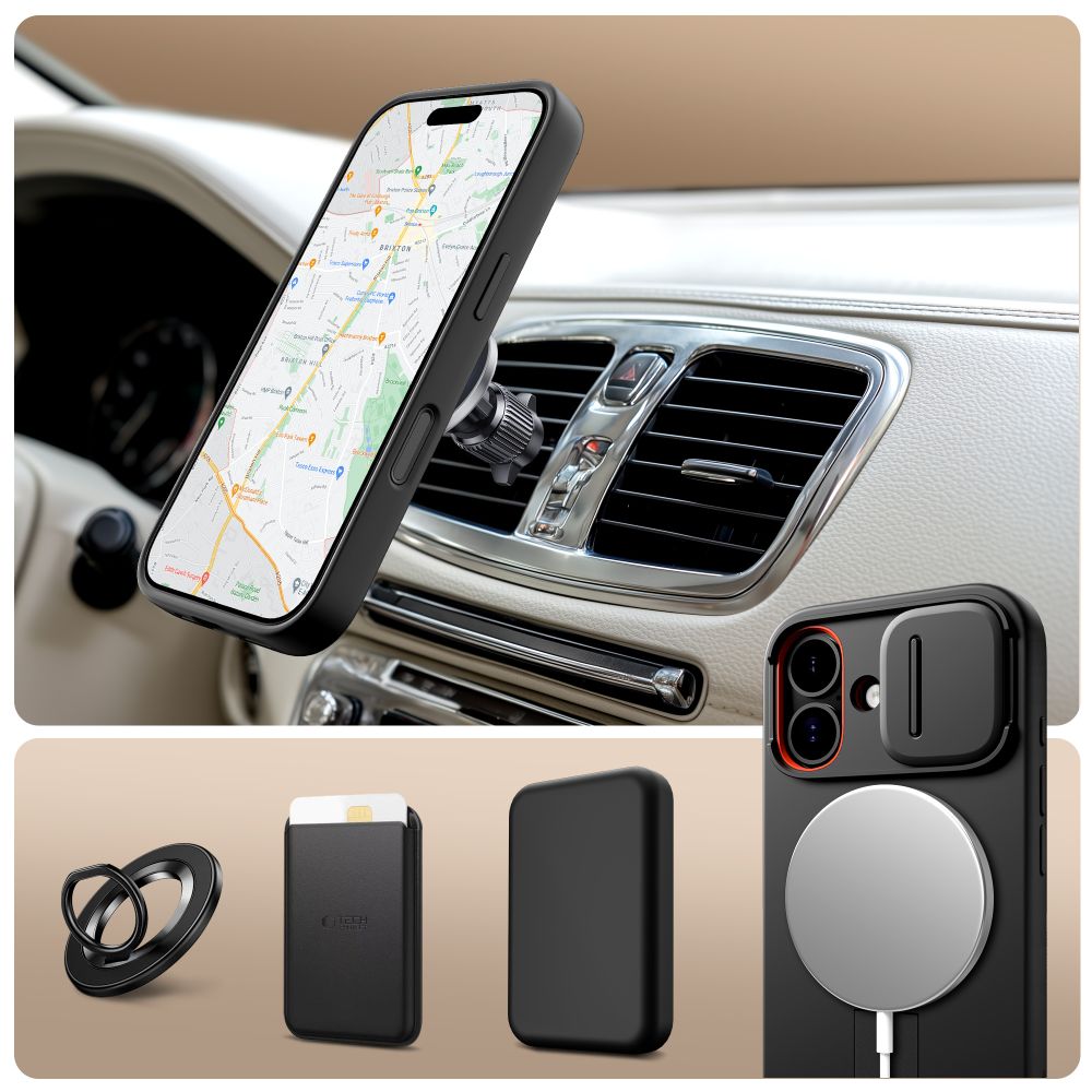 Tech-Protect Kevlar Aura MagSafe Case for iPhone 17 - Black