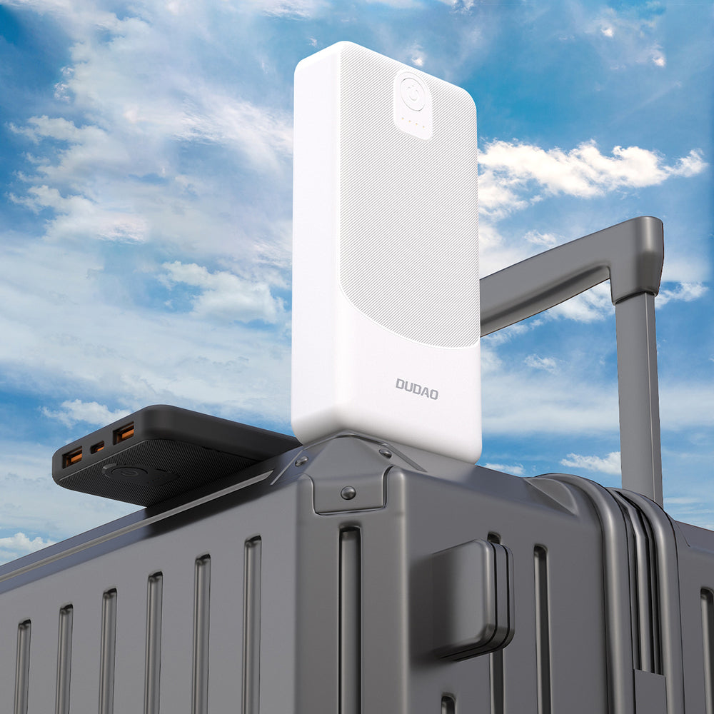 Powerbank Dudao K10 10000mAh 2.4A 2 x USB-A - hvid