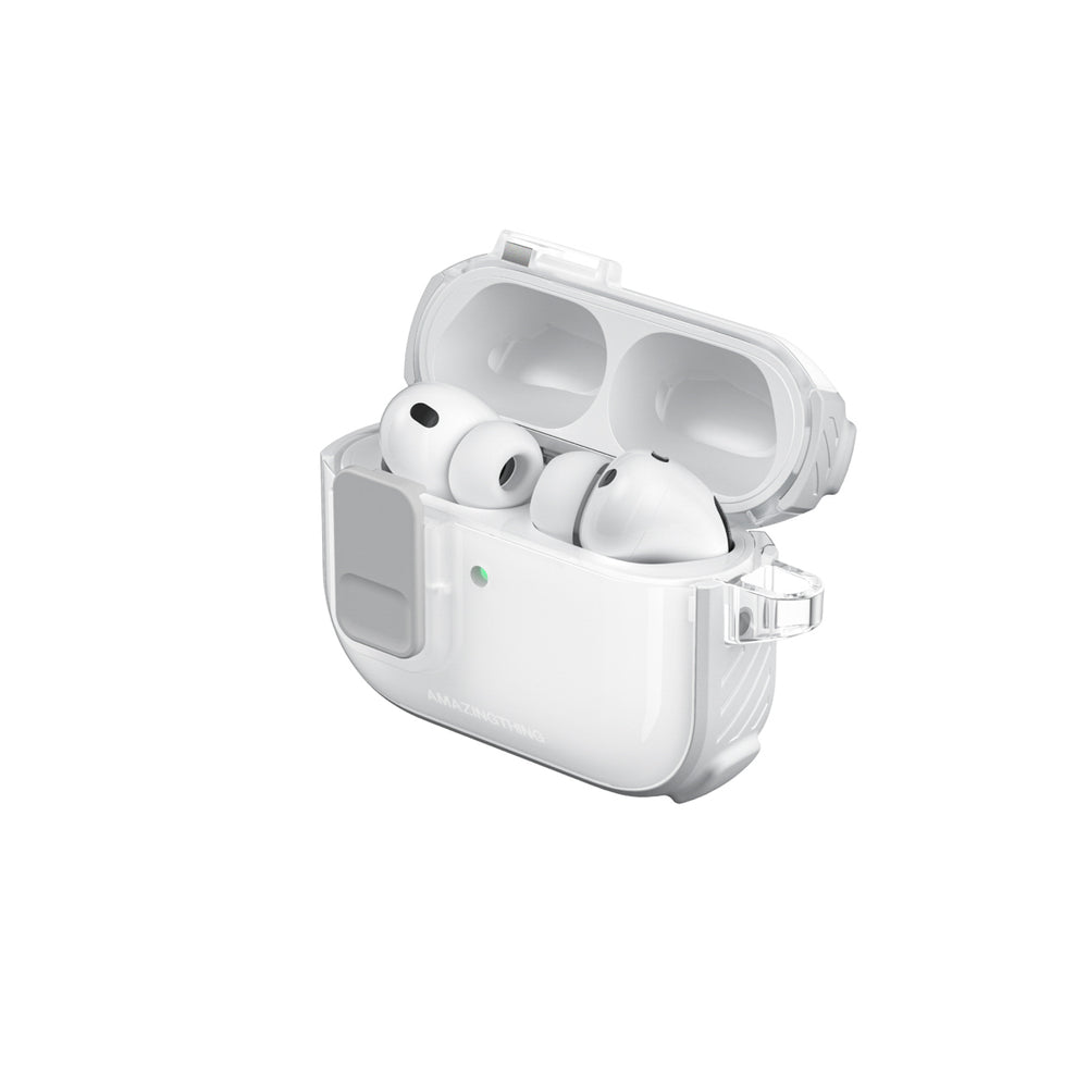 AmazingThing Titan Pro Mag Case Clear til AirPods Pro 3 - hvid