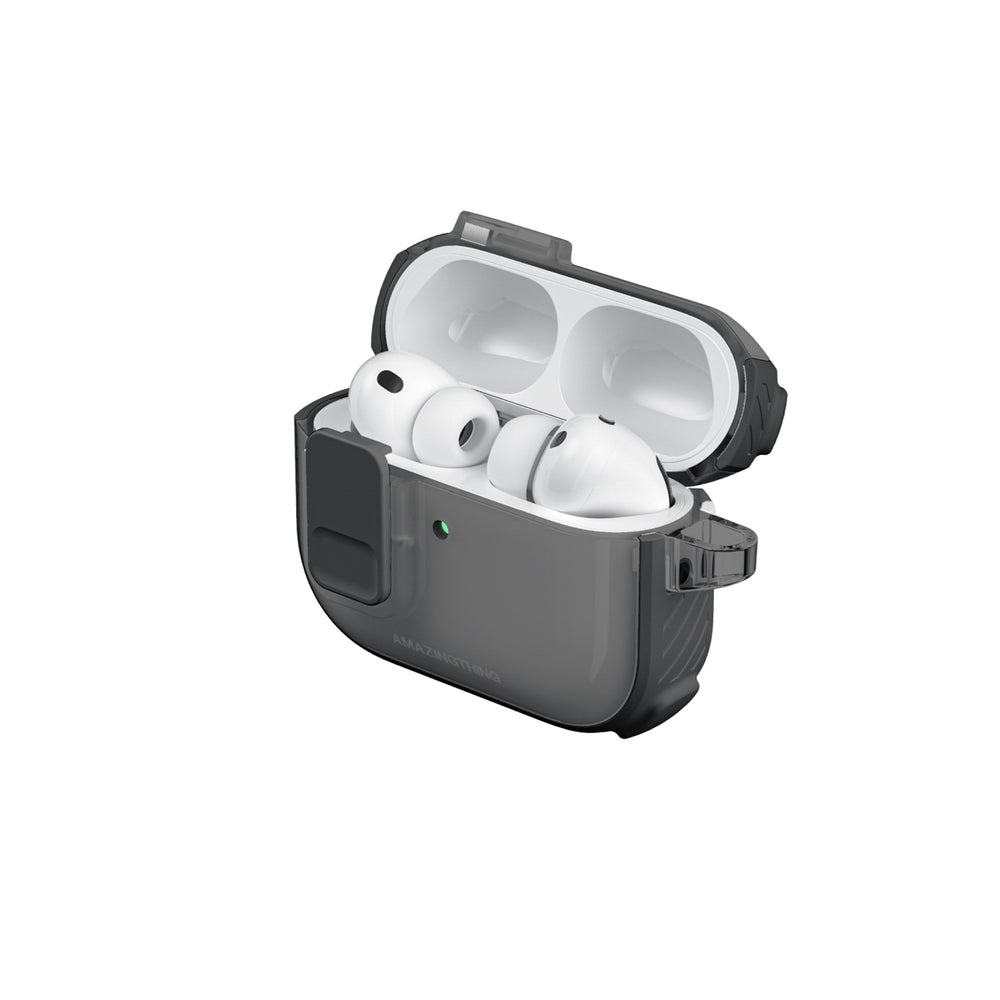 AmazingThing Titan Pro Mag Case Clear til AirPods Pro 3 - sort