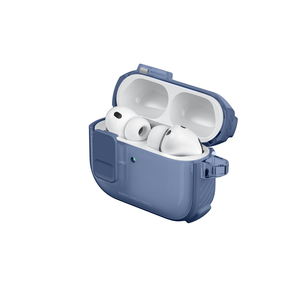 AmazingThing Titan Pro Mag Case Clear til AirPods Pro 3 - Blå