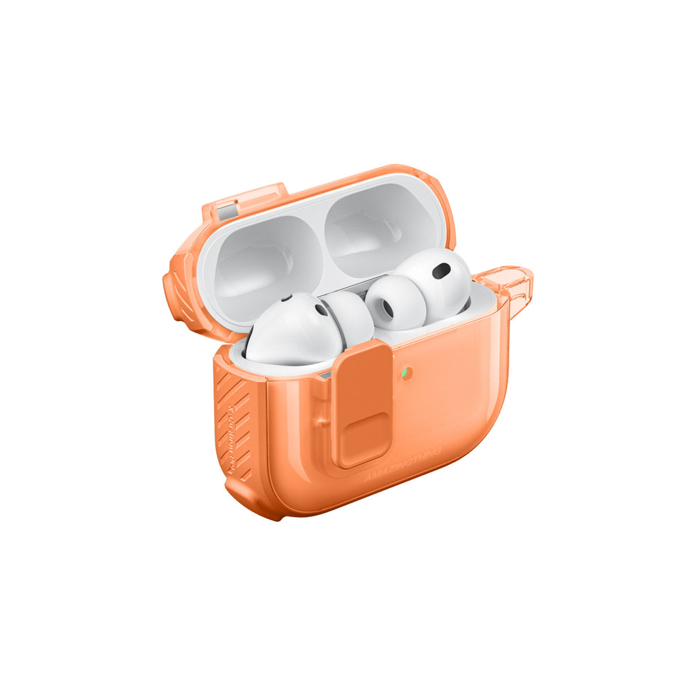AmazingThing Titan Pro Mag Case Clear til AirPods Pro 3 - Orange