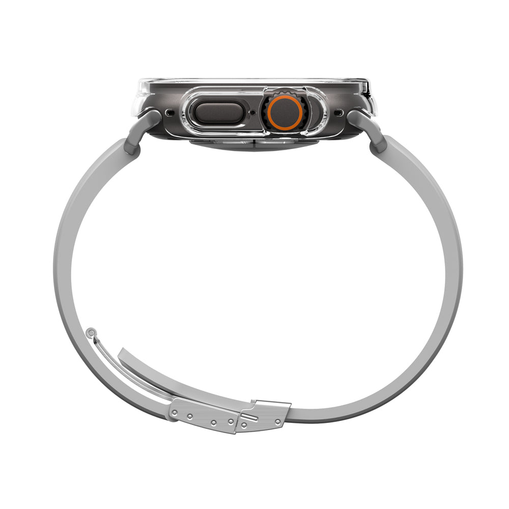 AmazingThing minimalt beskyttelsesfodral til Apple Watch UItra 3 49mm - gennemsigtigt