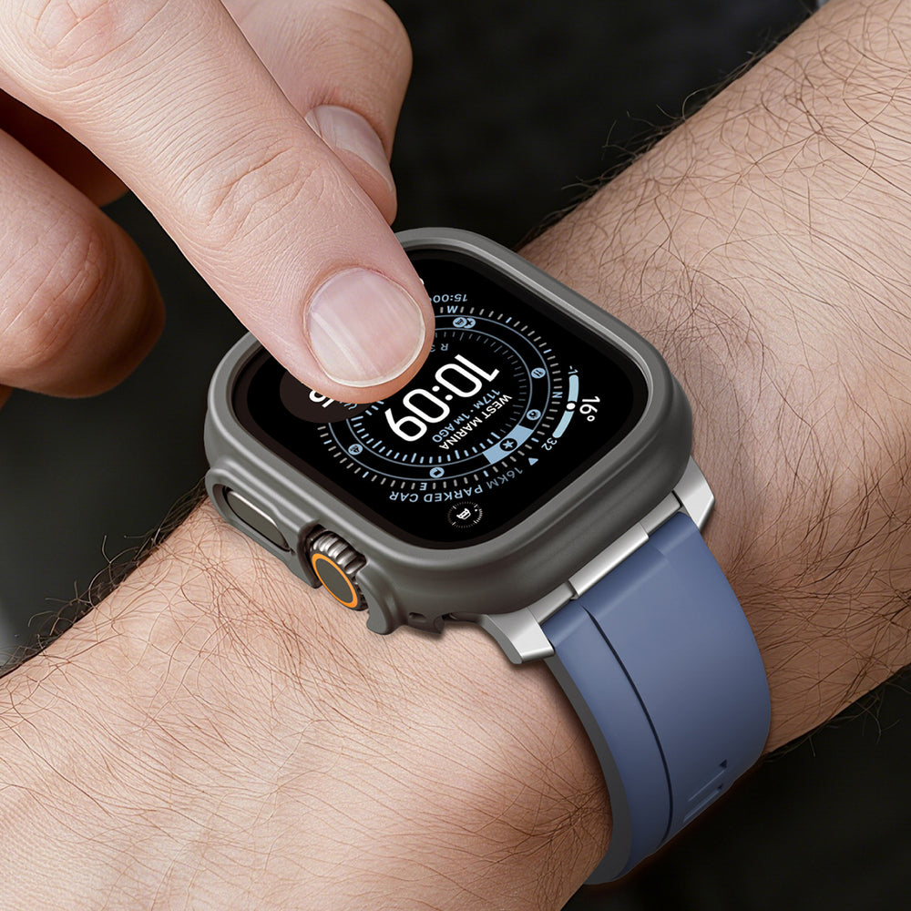 AmazingThing minimalt beskyttelsesfodral til Apple Watch UItra 3 49mm - sort