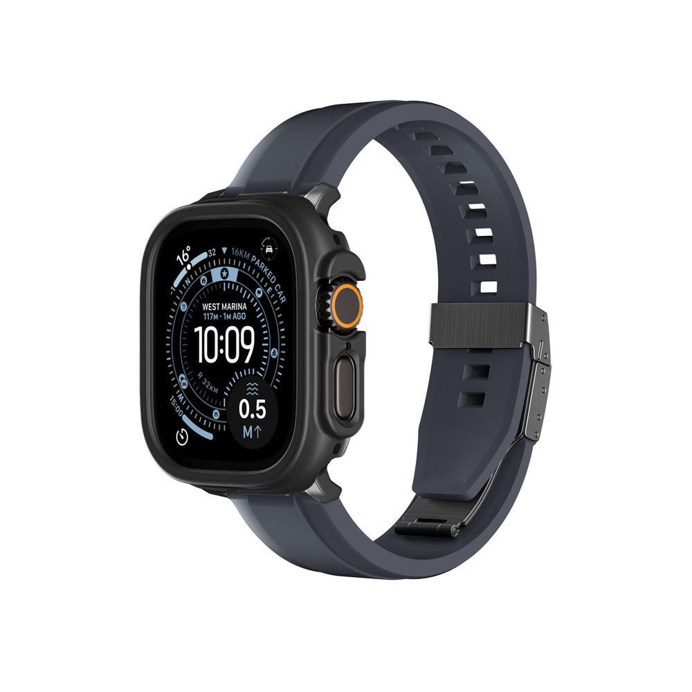 AmazingThing minimalt beskyttelsesfodral til Apple Watch UItra 3 49mm - sort