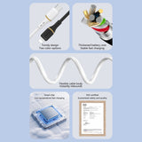 Dudao L25T USB-A-USB-C-silikonkabel 5A 1m - hvid