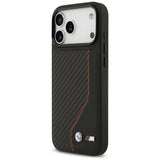 BMW M Carbon Line & Logo MagSafe Case til iPhone 17 Pro Max - Rød