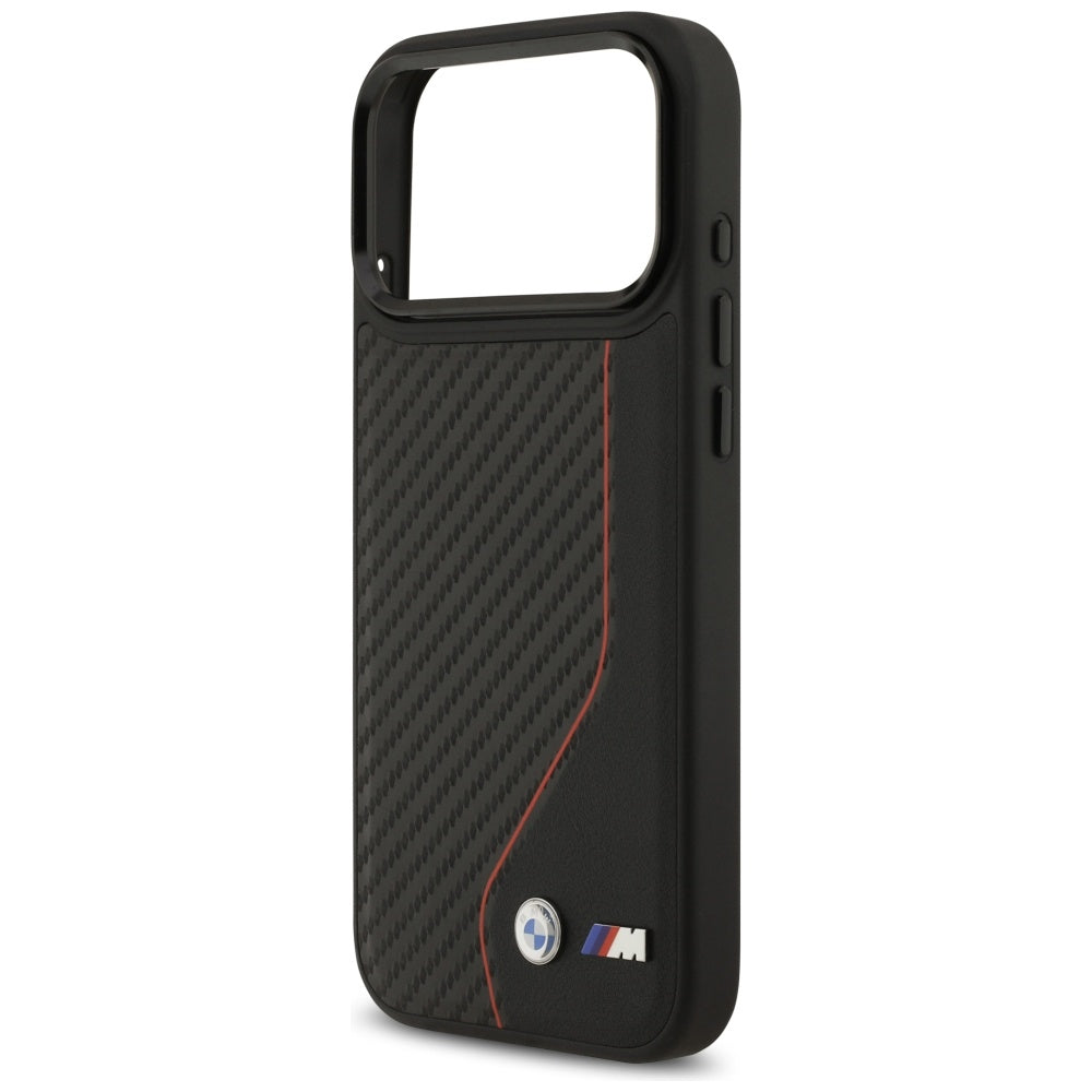 BMW M Carbon Line & Logo MagSafe Case til iPhone 17 Pro Max - Rød