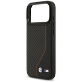 BMW M Carbon Line & Logo MagSafe Case til iPhone 17 Pro Max - Rød