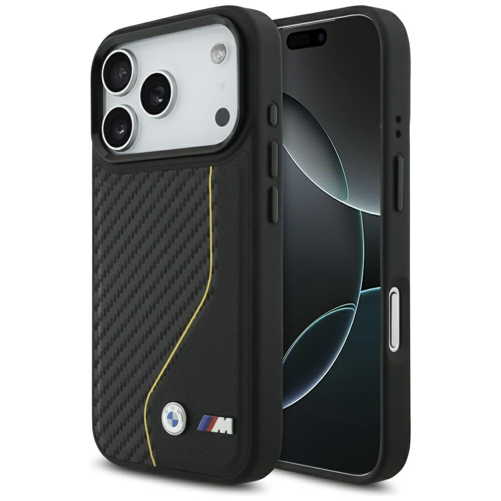 BMW M Carbon Line & Logo MagSafe Case for iPhone 17 Pro - Yellow