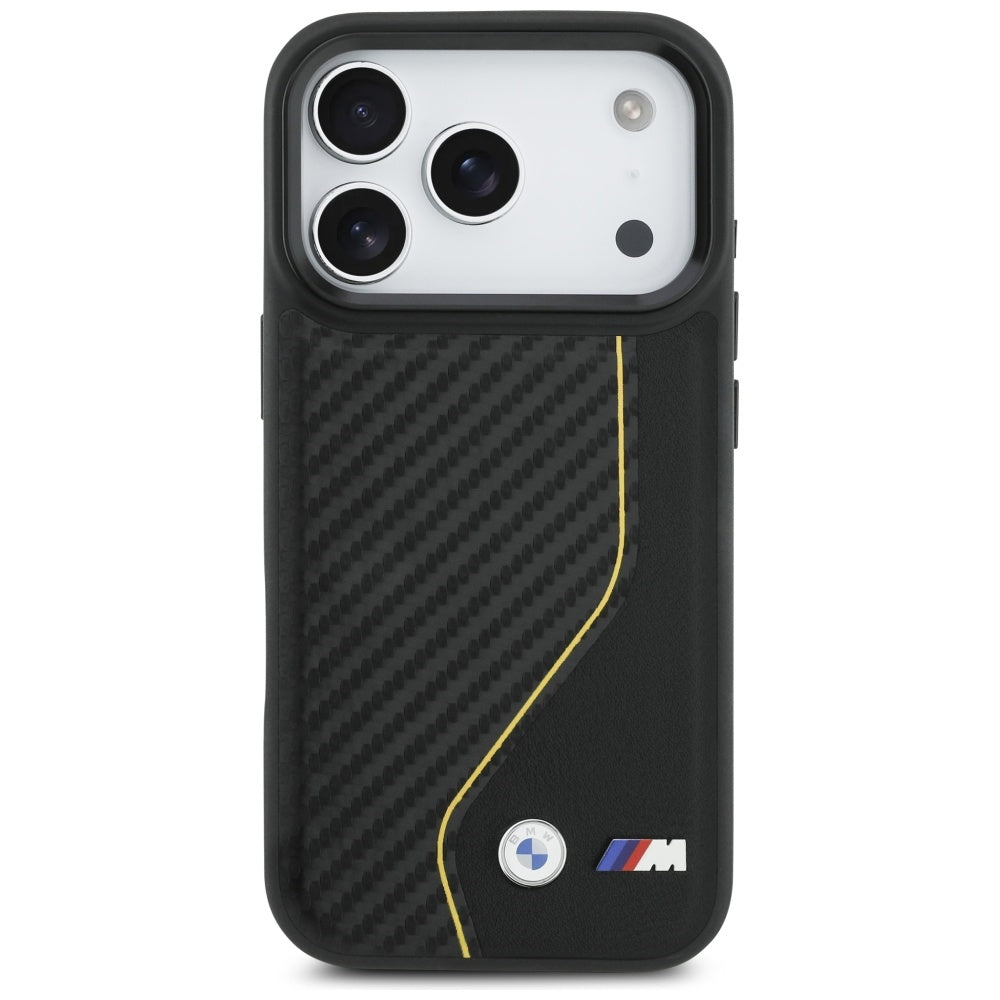 BMW M Carbon Line & Logo MagSafe Case for iPhone 17 Pro - Yellow