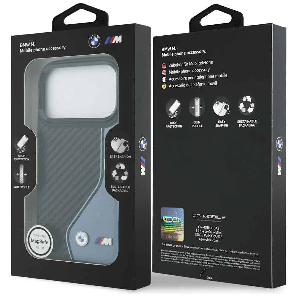BMW M Carbon Logo MagSafe Case til iPhone 17 Pro - Blå