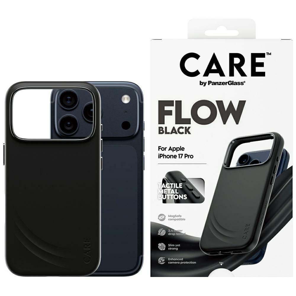 CARE af PanzerGlass Feature FLOW MagSafe Case til iPhone 17 Pro - sort
