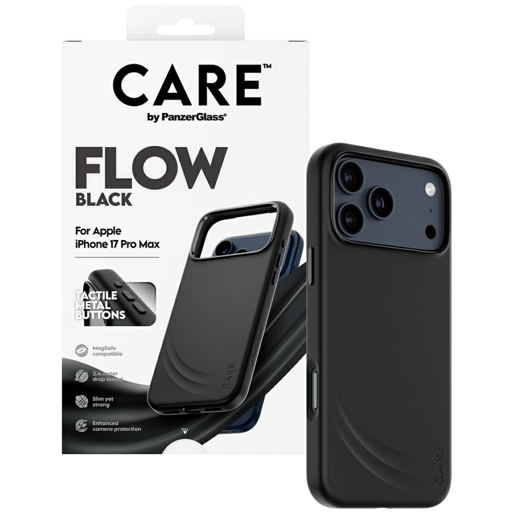 CARE af PanzerGlass Feature FLOW MagSafe Case til iPhone 17 Pro Max - sort