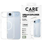 CARE af PanzerGlass Flagship Urban Explorer Case w. White MagSafe til iPhone Air - Transparent