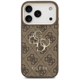 Guess 4G Big 4G Classic Logo Case for iPhone 17 Pro - Brown and Gold