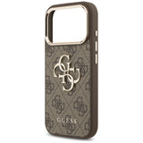 Guess 4G Big 4G Classic Logo Case for iPhone 17 Pro - Brown and Gold