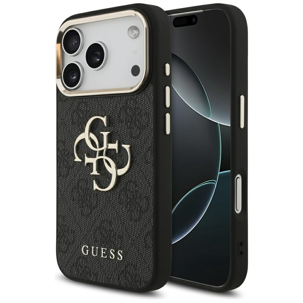 Guess 4G Big 4G Classic Logo Case for iPhone 17 Pro - Black and Gold