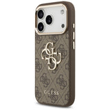 Guess 4G Big 4G Classic Logo Case for iPhone 17 Pro Max - Brown and Gold