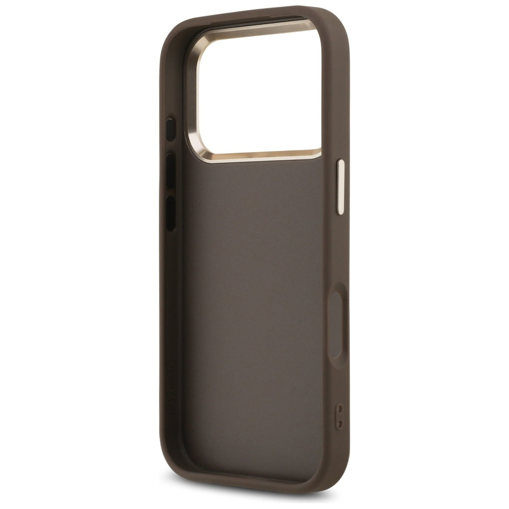 Guess 4G Big 4G Classic Logo Case for iPhone 17 Pro Max - Brown and Gold
