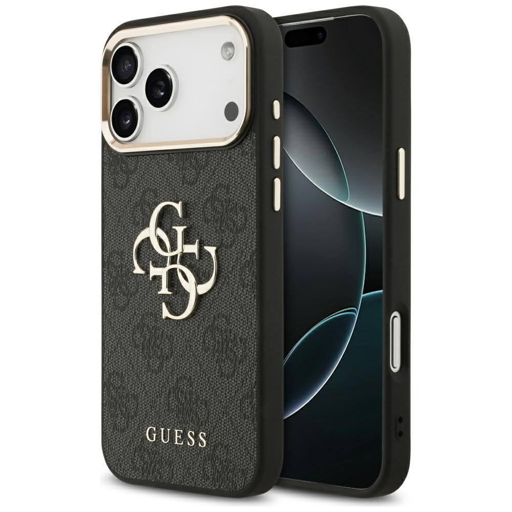Guess 4G Big 4G Classic Logo Case for iPhone 17 Pro Max - Black and Gold