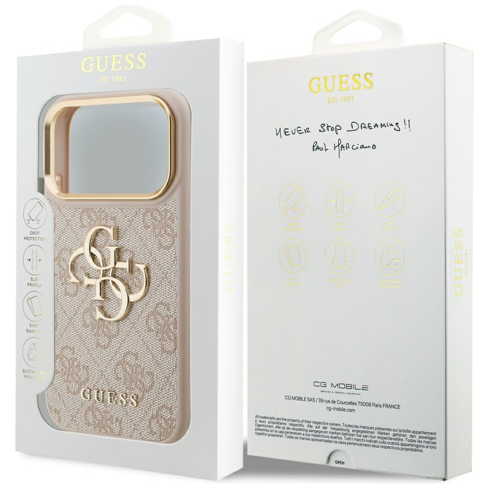 Guess 4G Big 4G Classic Logo Case for iPhone 17 Pro - Rose Gold