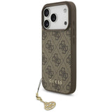 Guess 4G Charms Collection MagSafe case for iPhone 17 Pro - brown