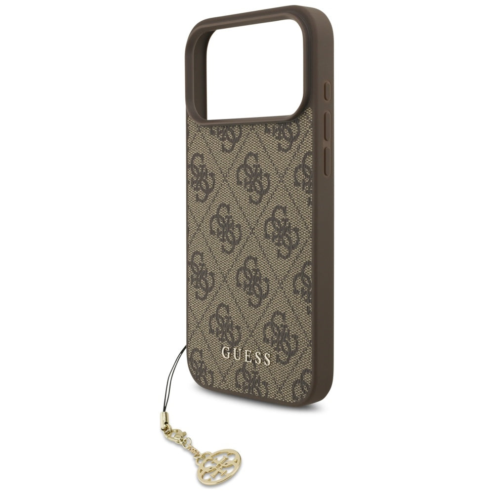 Guess 4G Charms Collection MagSafe case for iPhone 17 Pro Max - brown