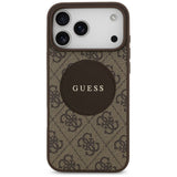 Guess 4G Circle Classic Logo MagSafe-hylster til iPhone 17 Pro Max - brun
