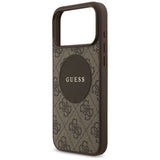 Guess 4G Circle Classic Logo MagSafe-hylster til iPhone 17 Pro Max - brun