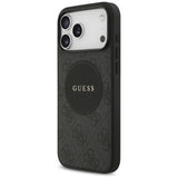 Guess 4G Circle Classic Logo MagSafe-hylster til iPhone 17 Pro Max - sort