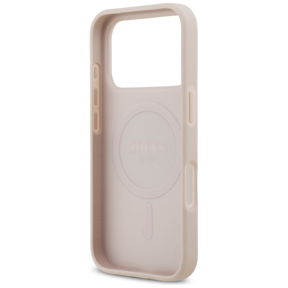 Guess 4G Circle Classic Logo MagSafe Case for iPhone 17 Pro - Pink