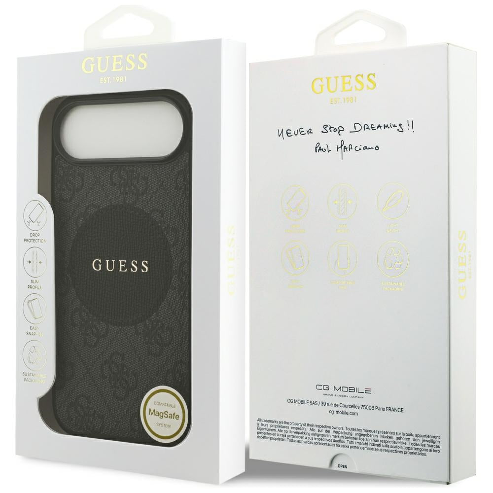 Guess 4G Circle Classic Logo MagSafe fodtøj til iPhone Air - sort