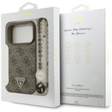 Guess 4G Strap Triangle Logo MagSafe case for iPhone 17 Pro - brown