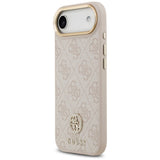 Guess 4G Strass Logo & Big Strap Metal Buttons MagSafe Case til iPhone Air - Pink