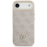 Guess 4G Strass Logo & Big Strap Metal Buttons MagSafe Case til iPhone Air - Pink