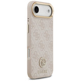 Guess 4G Strass Logo & Big Strap Metal Buttons MagSafe Case til iPhone Air - Pink