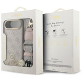 Guess 4G Strass Logo & Big Strap Metal Buttons MagSafe Case til iPhone Air - Pink
