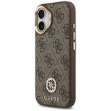 Guess 4G Strass Logo MagSafe-hylster til iPhone 17 - brun