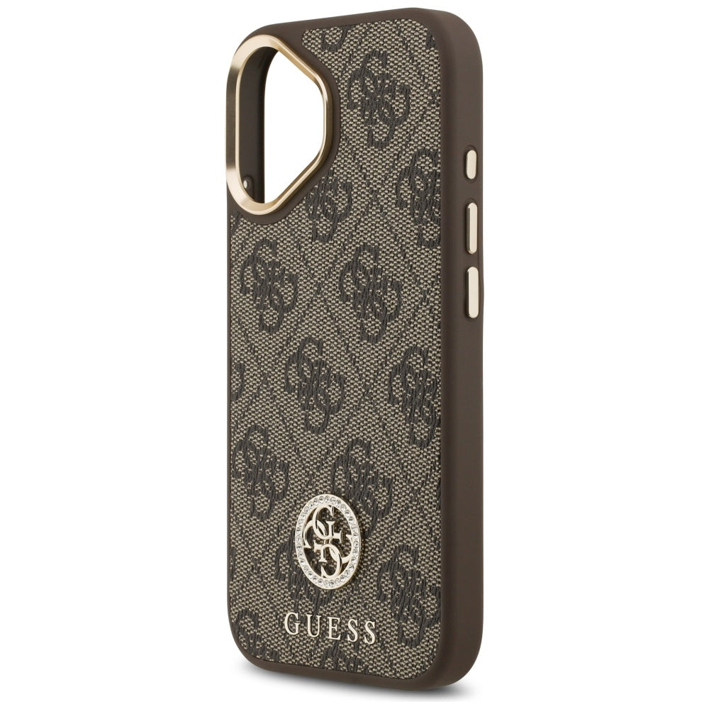 Guess 4G Strass Logo MagSafe-hylster til iPhone 17 - brun
