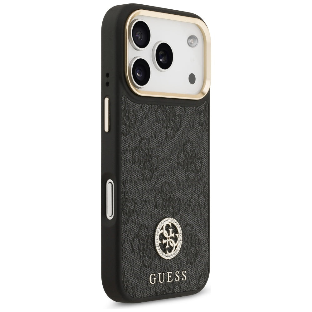 Guess 4G Strass Logo MagSafe-hylster til iPhone 17 Pro - sort