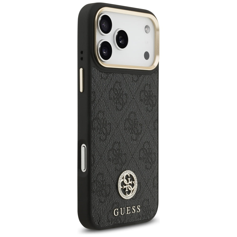 Guess 4G Strass Logo MagSafe Case til iPhone 17 Pro Max - sort