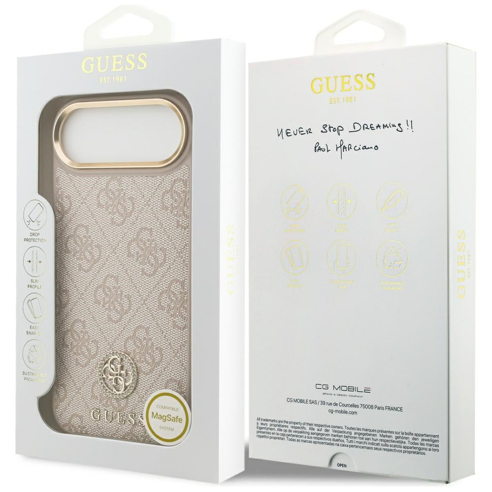 Guess 4G Strass Logo MagSafe Case til iPhone Air - Pink