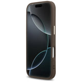 Guess 4G Triangle Logo MagSafe Case for iPhone 17 Pro - Brown and Gold