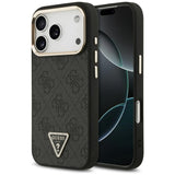 Guess 4G Triangle Logo MagSafe Case for iPhone 17 Pro - Black and Gold